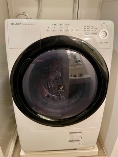 美品★シャープ ドラム式 洗濯乾燥機 ヒーター右開き ホワイト S-S7E-WR