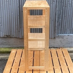 3段木製ラックの画像