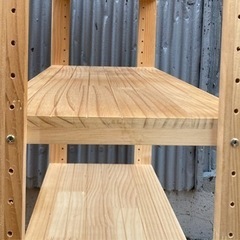 3段木製ラックの画像