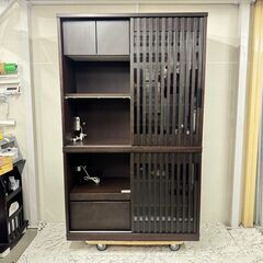  18694  サンキコーポレーション 2枚ガラス扉キッチンボード　幅120   ◆大阪市内・東大阪市他 6,000円以上ご購入で無料配達いたします！◆ ※京都・高槻・枚方方面◆神戸・西宮・尼崎方面◆生駒方面、大阪南部方面　それぞれ条件付き無料配送あり！            