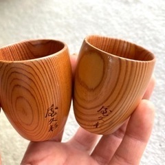 屋久杉　おちょこ　2ケセットの画像