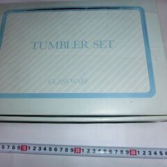 ★TAMBLER SET,★タンブラー八角波、10点、🌟未使用箱入り（箱は少し傷み、マジック跡）画像参照★お手数をおかけします。プロフィール必読ですの画像