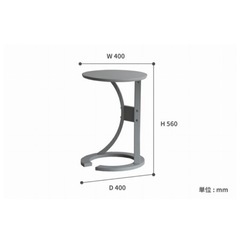 (終了)家具 サイドテーブル　スタイリッシュ　丸型の画像