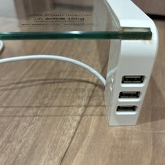 パソコンデスクボード　ガラス天板の画像