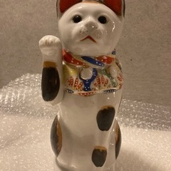 猫置物 招き猫 三毛猫 アンティーク