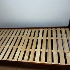 (JAJAN) 三段階高さ調節 天然木 すのこベッド -アブサロム- シングル ベッド ブラウン 耐荷重150kgの画像