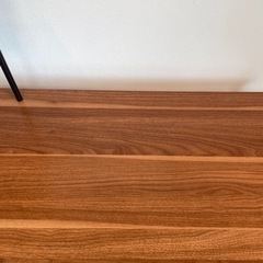 収納棚付き木製デスク　机　無垢　ワークデスク　テレワークの画像