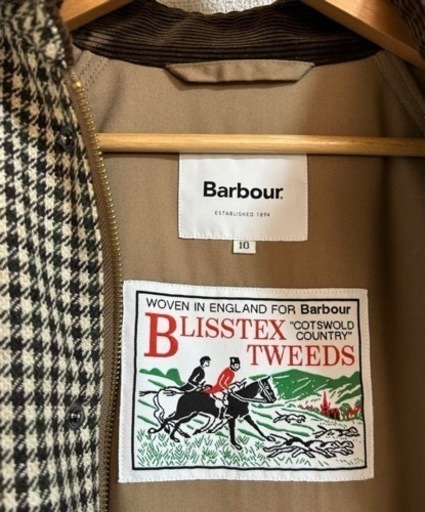 Barbour LADIES BURGHLEY WB GLENCLUBCHECK バーレー ガンクラブチェックステンカラーコート