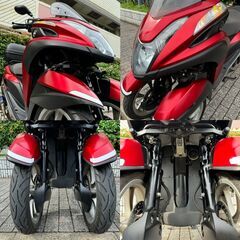 【普通免許仕様もOK】トリシティ125 SE82J BEAMSサイレンサー GIVIケース グリップヒーター 3.6万km台★TRIX★の画像