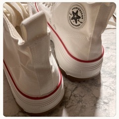 ꒰未使用꒱ハイカット ウェッジソール カジュアル シューズ 24.5cm 厚底の画像