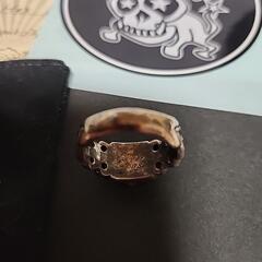 レア River Dog スカルネックレストップ&指輪  セットの画像
