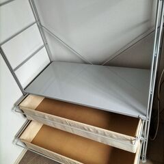 無印良品製スチール棚をお譲りしますの画像