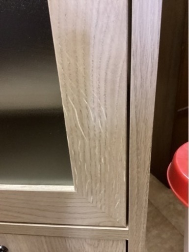 アース万代店　キッチン収納 ミニカップボード ロータイプ 高さ90cm（ナチュラルオーク）