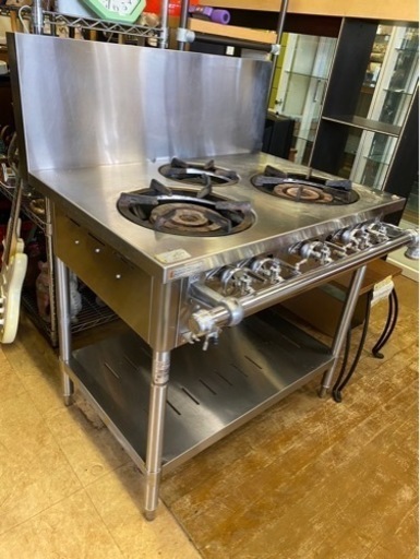 アース万代店　ガステーブル　3口 タニコー S-TGT-90 LPガス　幅90cm【業務用】