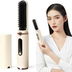 お取引き中⭐️新品・未使用⭐️ヘアアイロン コードレス ヒートブラシ ストレートアイロンの画像