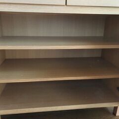 【7月中に取りに来てくださる方・譲ります】無印良品木製キャビネット 食器棚 オーク材の画像