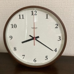 掛け時計　こげ茶　木製
