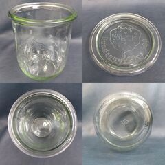 マークスインターナショナル/WECK Tulip/ウェック/チューリップシェイプ/ガラス保存容器/2点セット/370ml WE746/1000ml WE745/E0DS0110の画像