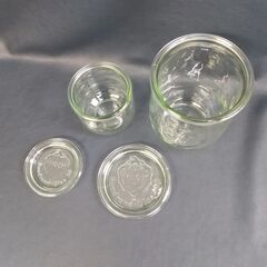 マークスインターナショナル/WECK Tulip/ウェック/チューリップシェイプ/ガラス保存容器/2点セット/370ml WE746/1000ml WE745/E0DS0110の画像