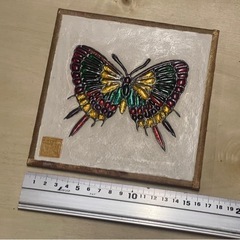 蝶の壁飾り　タイル　ガラス　ステンドグラスの画像