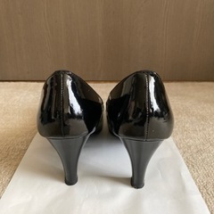 パンプス 靴 ブラック レディース Lサイズ ヒール 24cm ハイヒールの画像