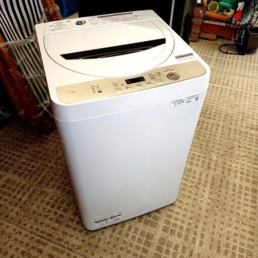 7/12SHARP/シャープ 洗濯機 ES-GE6E-T 2020年製 6kg