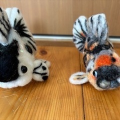 羊毛フェルト金魚の画像