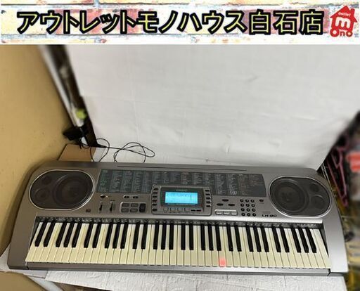 CASIO LK-80 電子ピアノ 73鍵 ペダル 譜面台 美品 カシオ LK-80 光ナビゲーション 電子キーボード ペダル付 譜面台