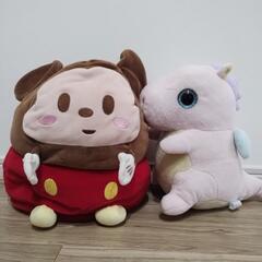 値下げ中❗大きめ ぬいぐるみ　ミッキーマウス　恐竜　おもちゃ