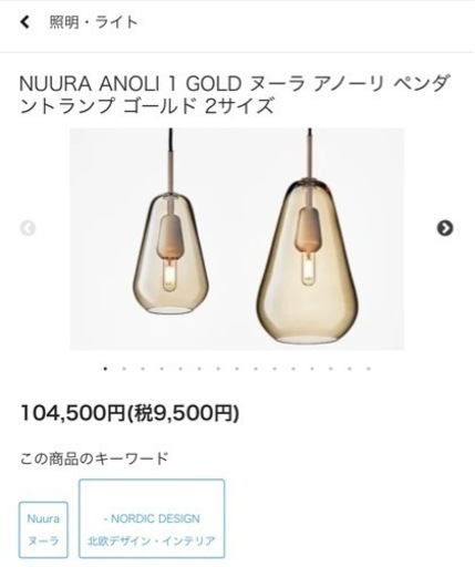 【 受付終了】ペンダントライトNUURA/ANOLI 1