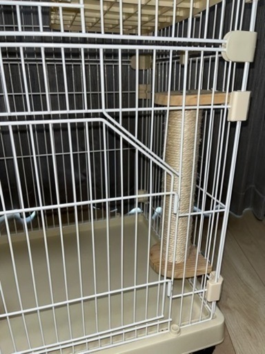 キャット　猫　ゲージ　爪とぎ トイレ2つ 