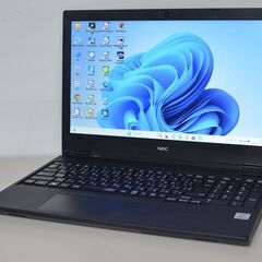中古ノートパソコン NEC VKH18X-9 Windows11+office 爆速SSD256GB+HDD500GB core i7-10610U/メモリ8GB/15.6インチ/WEBカメラ/DVDマルチ