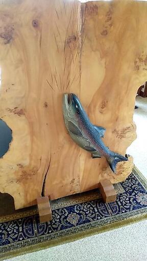 魚と木の衝立