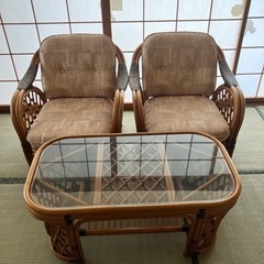 籐家具 応接3点セットお譲りします