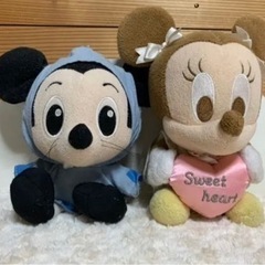 ディズニーぬいぐるみ　ミッキーミニー　