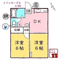 成約済】安積町日出山～2DK～設備が整ったペット可のお部屋です。