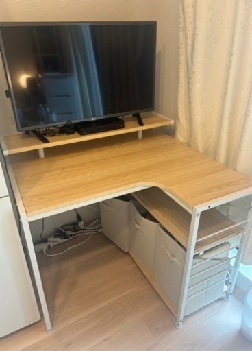 ✳︎超美品✳︎収納付きPCデスク