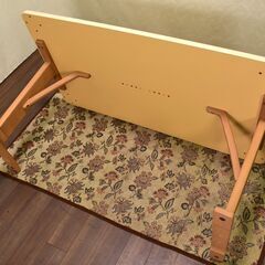 ≪yt1497ジ≫ アウトレット家具 ダイニングテーブル 幅160cm 高さ2段階 試作サンプル品 W160xD90 ナチュラル/モダン/シンプル/おしゃれ/2本脚/宮城県仙台市 60503-06の画像