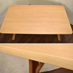 ≪yt1497ジ≫ アウトレット家具 ダイニングテーブル 幅160cm 高さ2段階 試作サンプル品 W160xD90 ナチュラル/モダン/シンプル/おしゃれ/2本脚/宮城県仙台市 60503-06の画像
