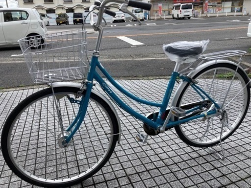 【26インチ自転車】マルキン製　変速なし　LEDオートライト付　前後タイヤ、前カゴ、サドル、グリップ新品❗️BAA認定車❗️若林自転車