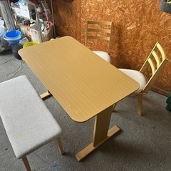 G1201 ４人用 ダイニングセット  イス×２　ベンチ×１