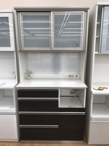 ★ジモティ割あり★ 綾野製作所  食器棚   H203×W100×D50 クリーニング済み KJ5563