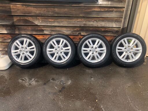 【成約しました。終了します】TOYOTA純正アルミホイール付　夏タイヤ4本セット　山有り！ 205/55R16　　すぐ履けますよ(^-^)