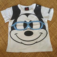 ベビードール　ミッキー　半袖Ｔシャツ　首元スナップボタン付