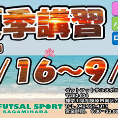 今年も開催！！ゼットサッカースクール『夏期講習』のご案内!! 