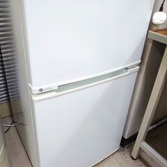 小型２ドア冷蔵庫 ユーイング U-ING 90L 直冷式 ホワイト 