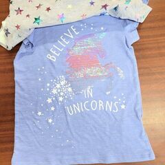 【店頭引き取り限定】新品未使用品：VIGOSS キッズTシャツ 3枚セット 女の子用　XS5/6(約120cm)　かわいい　キュートの画像