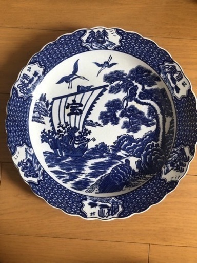 大皿　染め付け