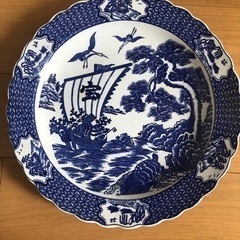 大皿　染め付け