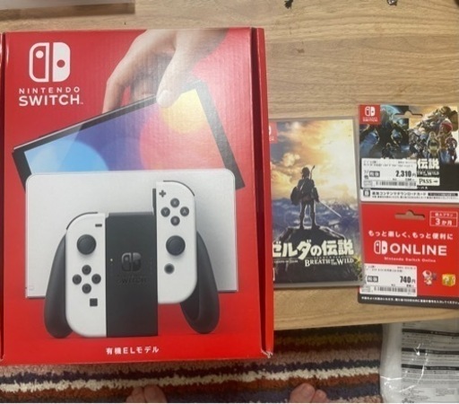 Nintendo Switch有機ELモデル　キズなしほぼ新品、ゼルダ、、